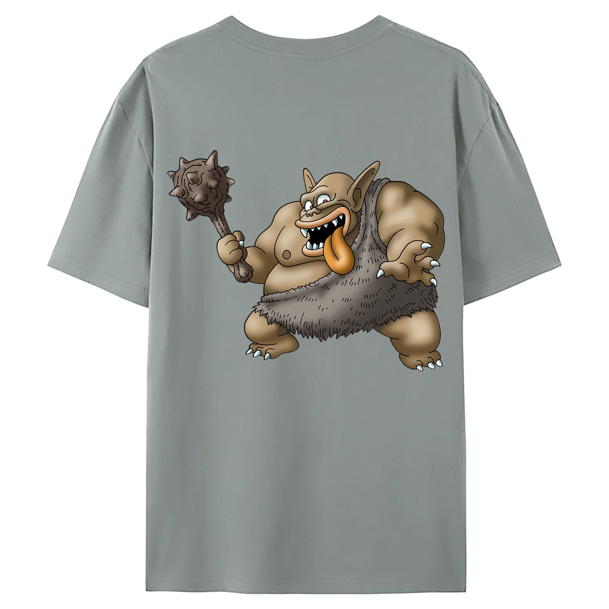（画像用） ドラゴンクエスト Doragon Kuesuto Dragon Quest 綿100％ メンズ半袖Tシャツ（バックプリント） 通気性